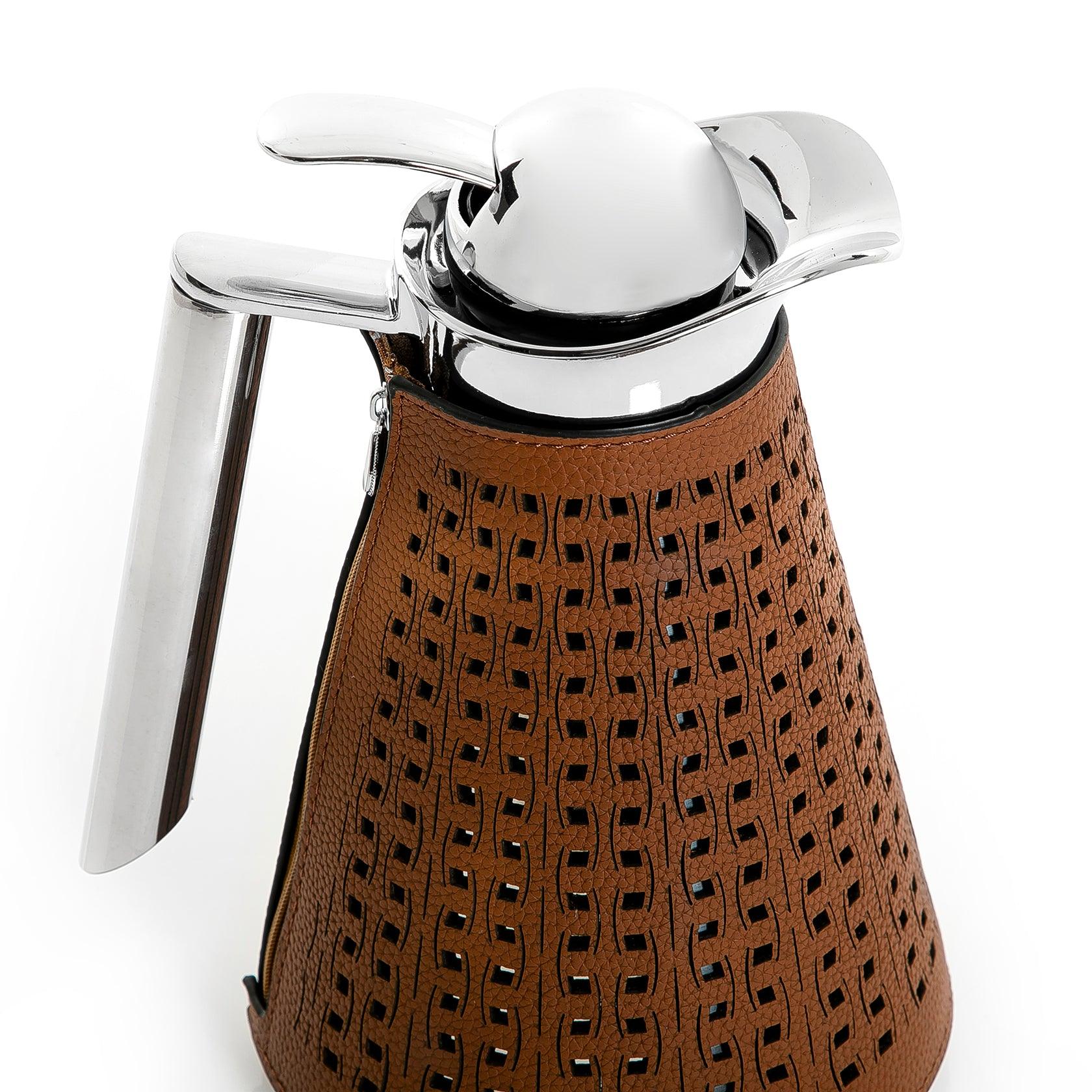 Metal thermos with leather cover - CASCADES