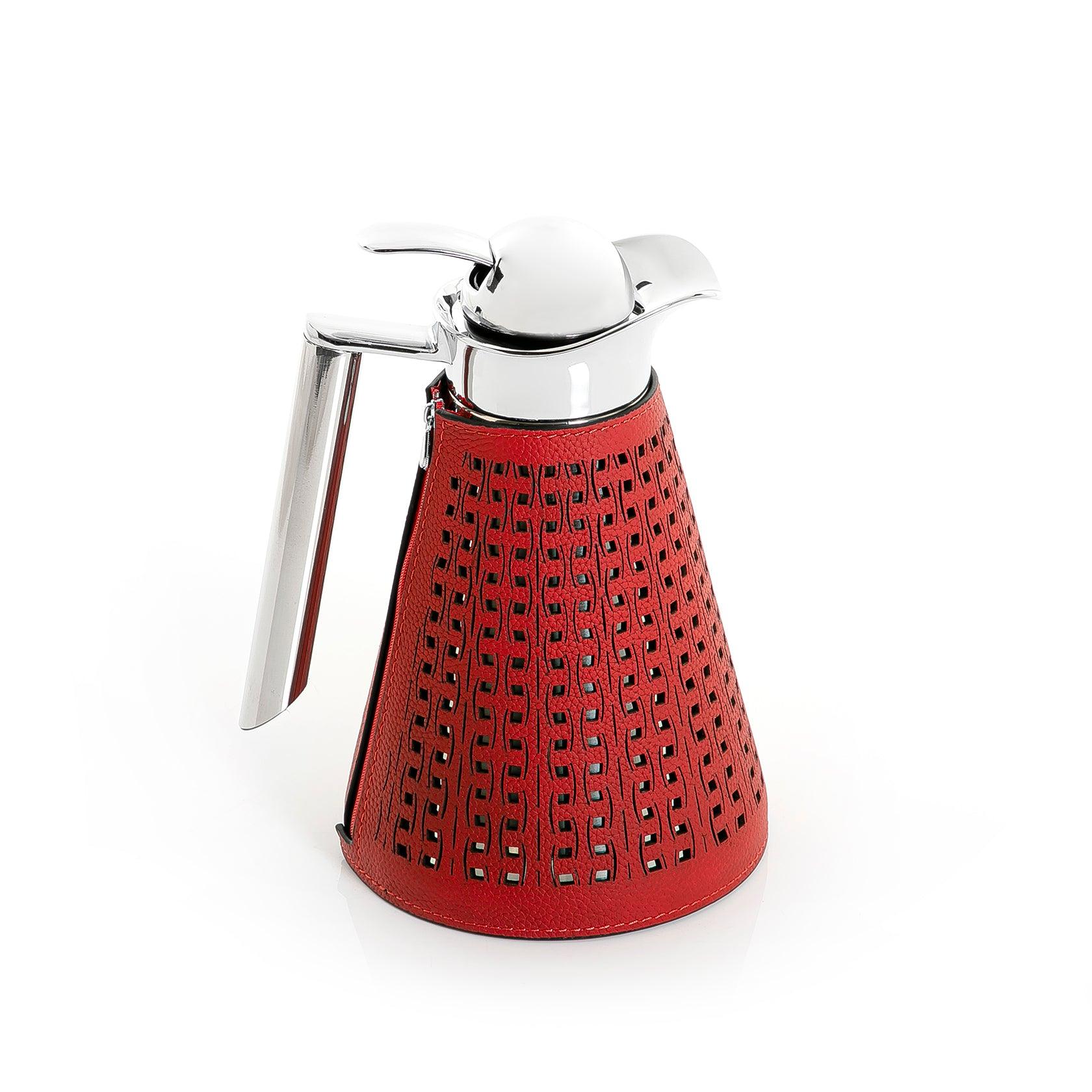 Metal thermos with leather cover - CASCADES