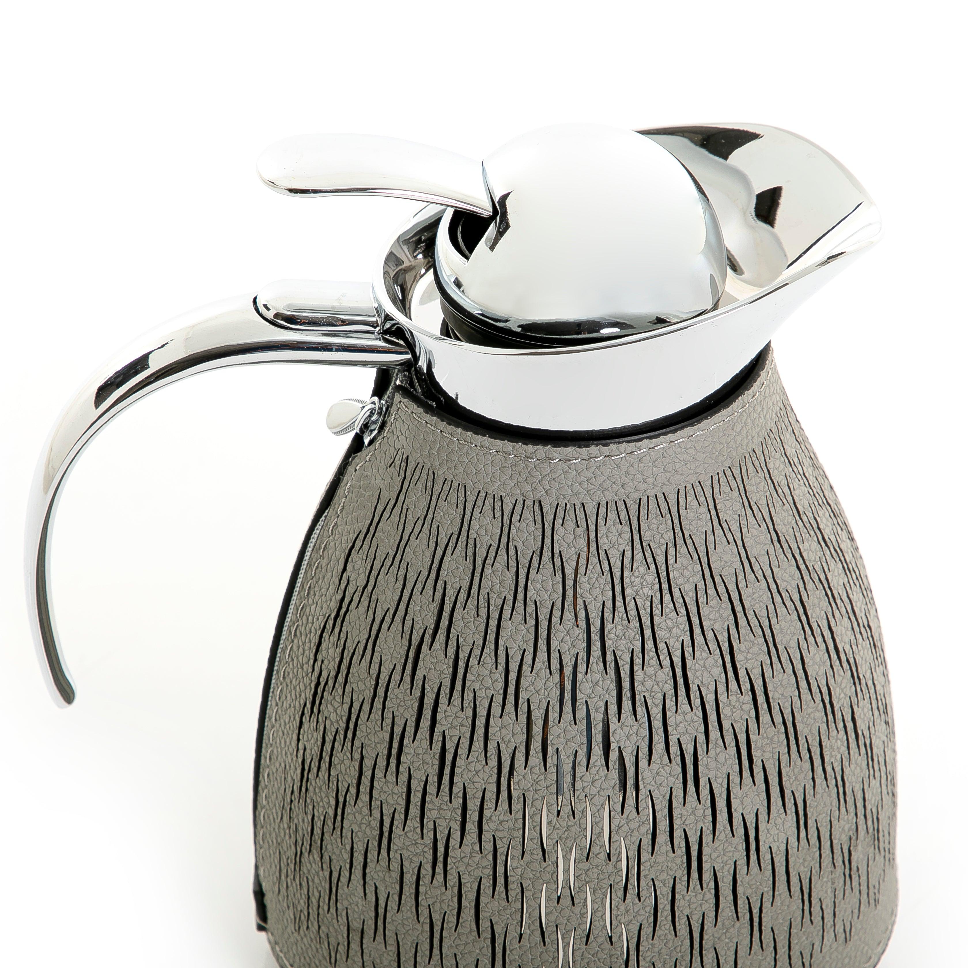 Metal thermos with leather cover - CASCADES