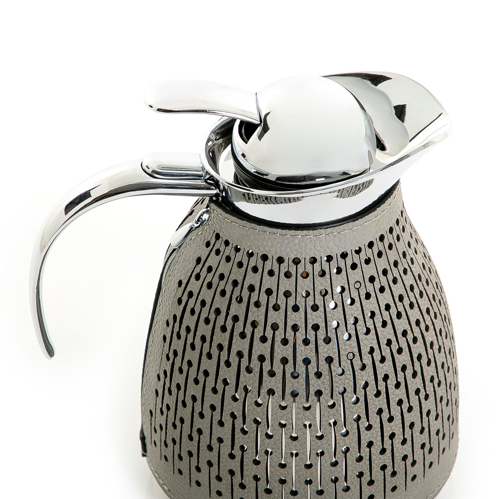 Metal thermos with leather cover - CASCADES