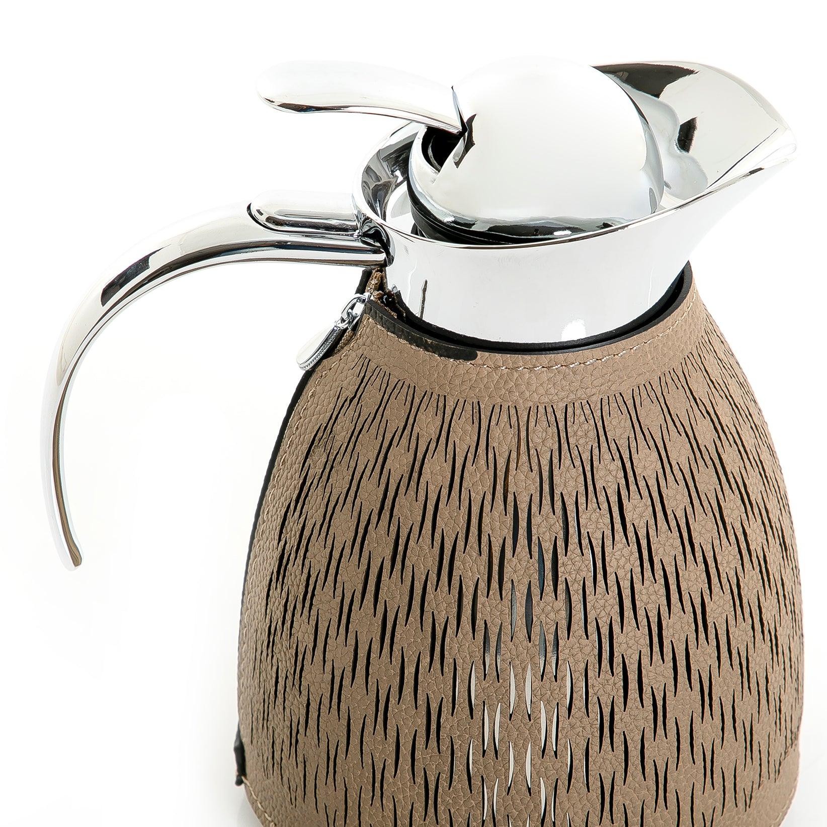 Metal thermos with leather cover - CASCADES