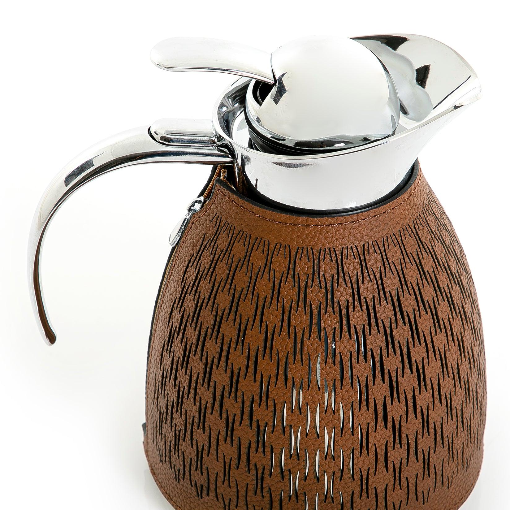 Metal thermos with leather cover - CASCADES