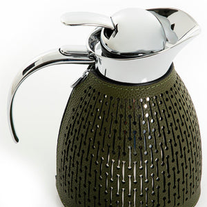 Metal thermos with leather cover - CASCADES