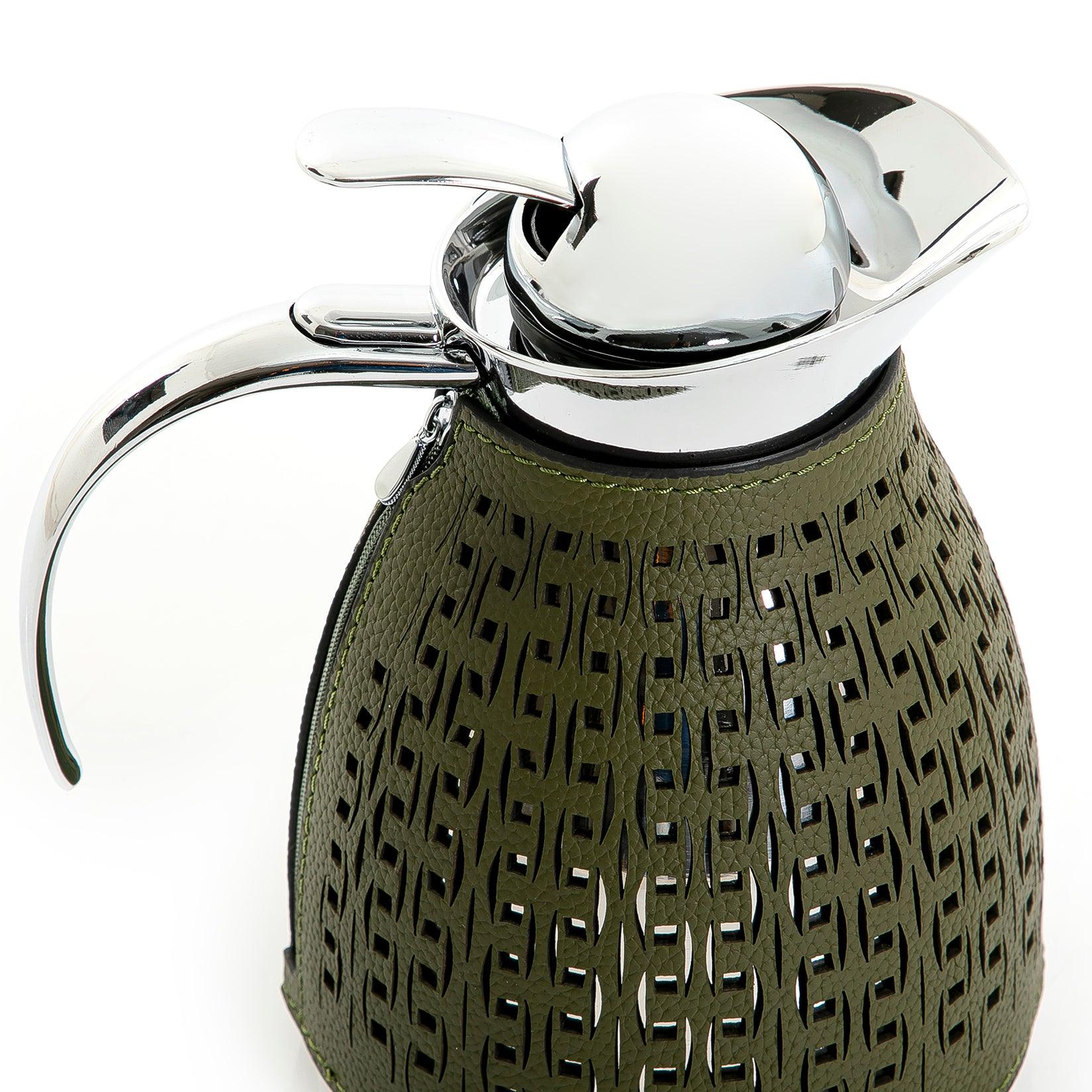 Metal thermos with leather cover - CASCADES