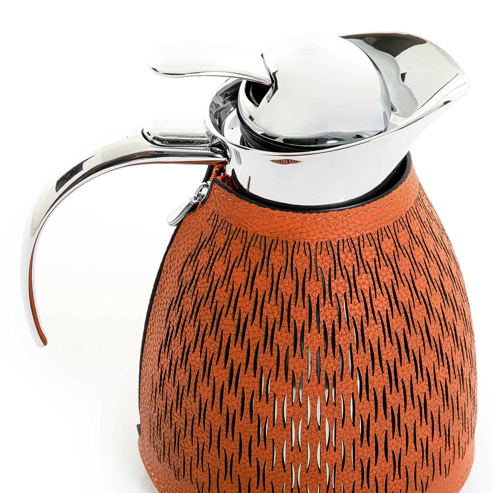 Metal thermos with leather cover - CASCADES
