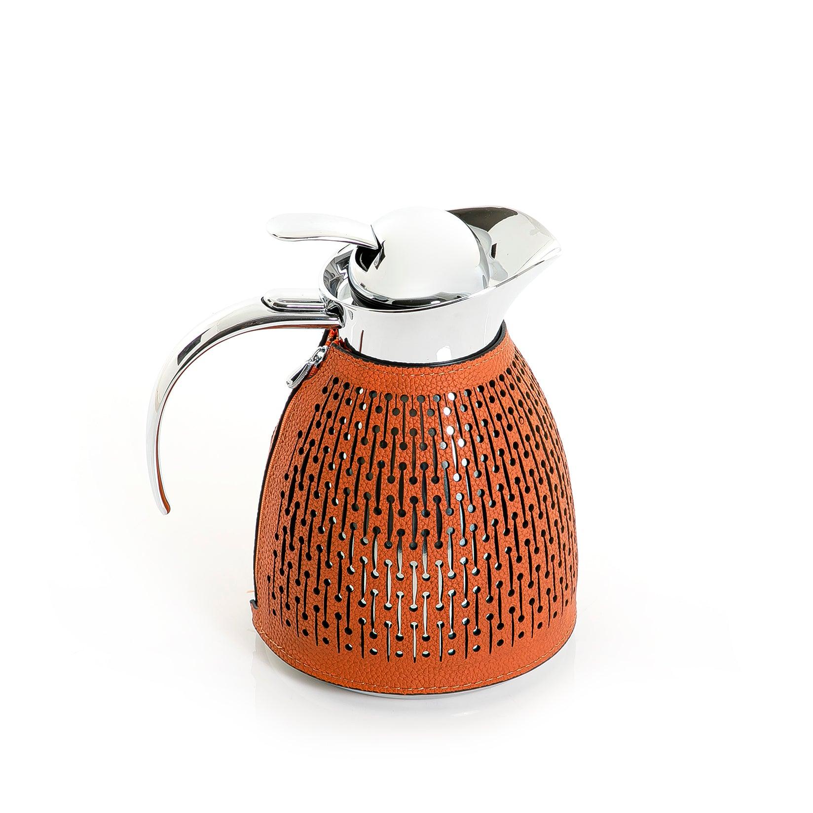 Metal thermos with leather cover - CASCADES