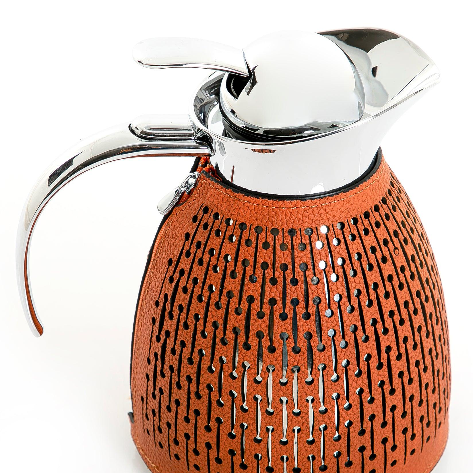 Metal thermos with leather cover - CASCADES
