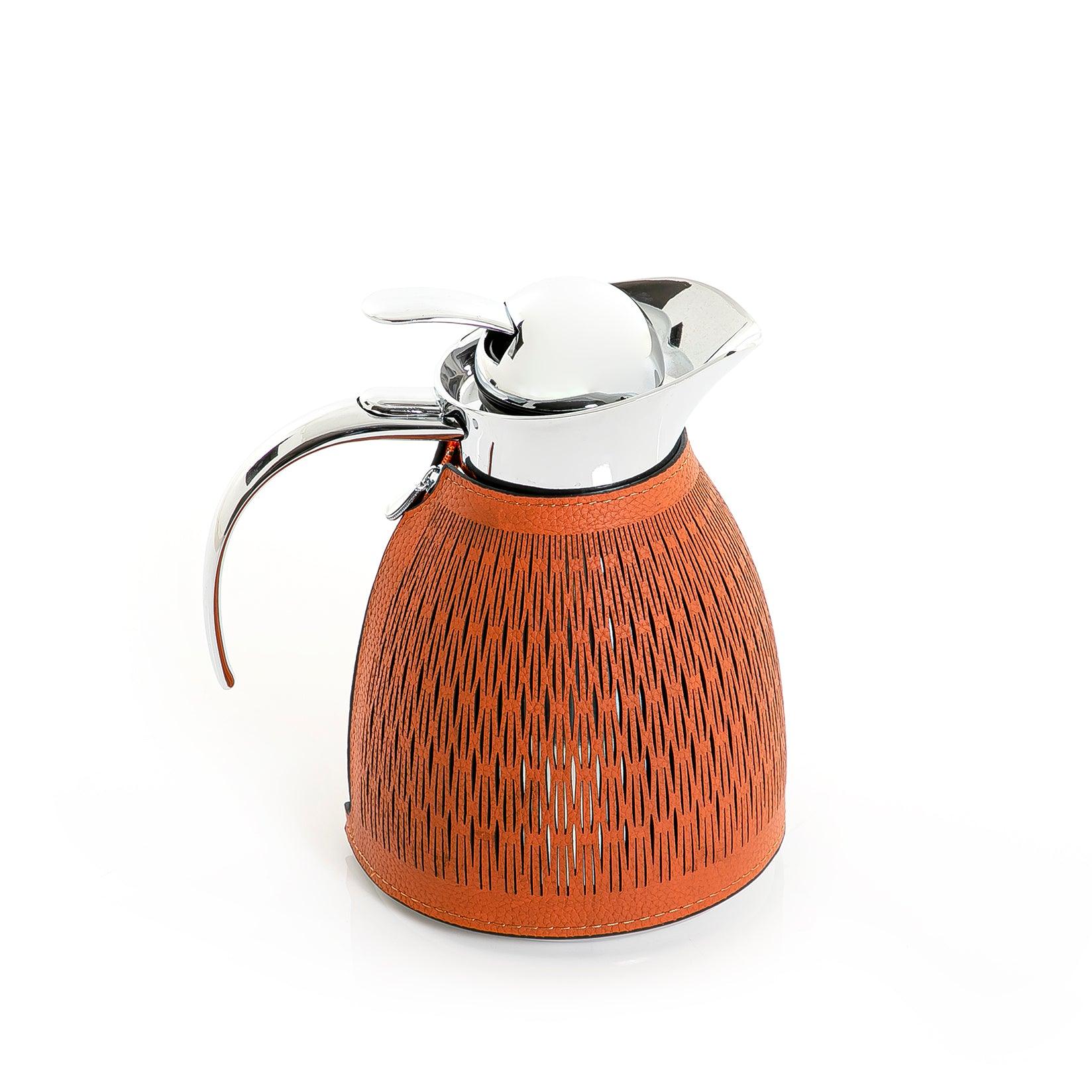 Metal thermos with leather cover - CASCADES