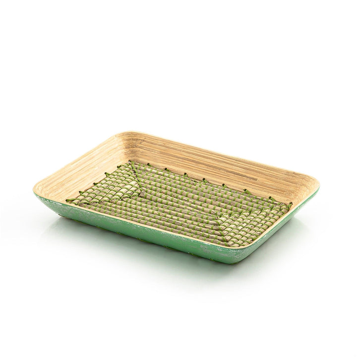 Rectangular Bamboo With Seagrass Tray (5654636265637)