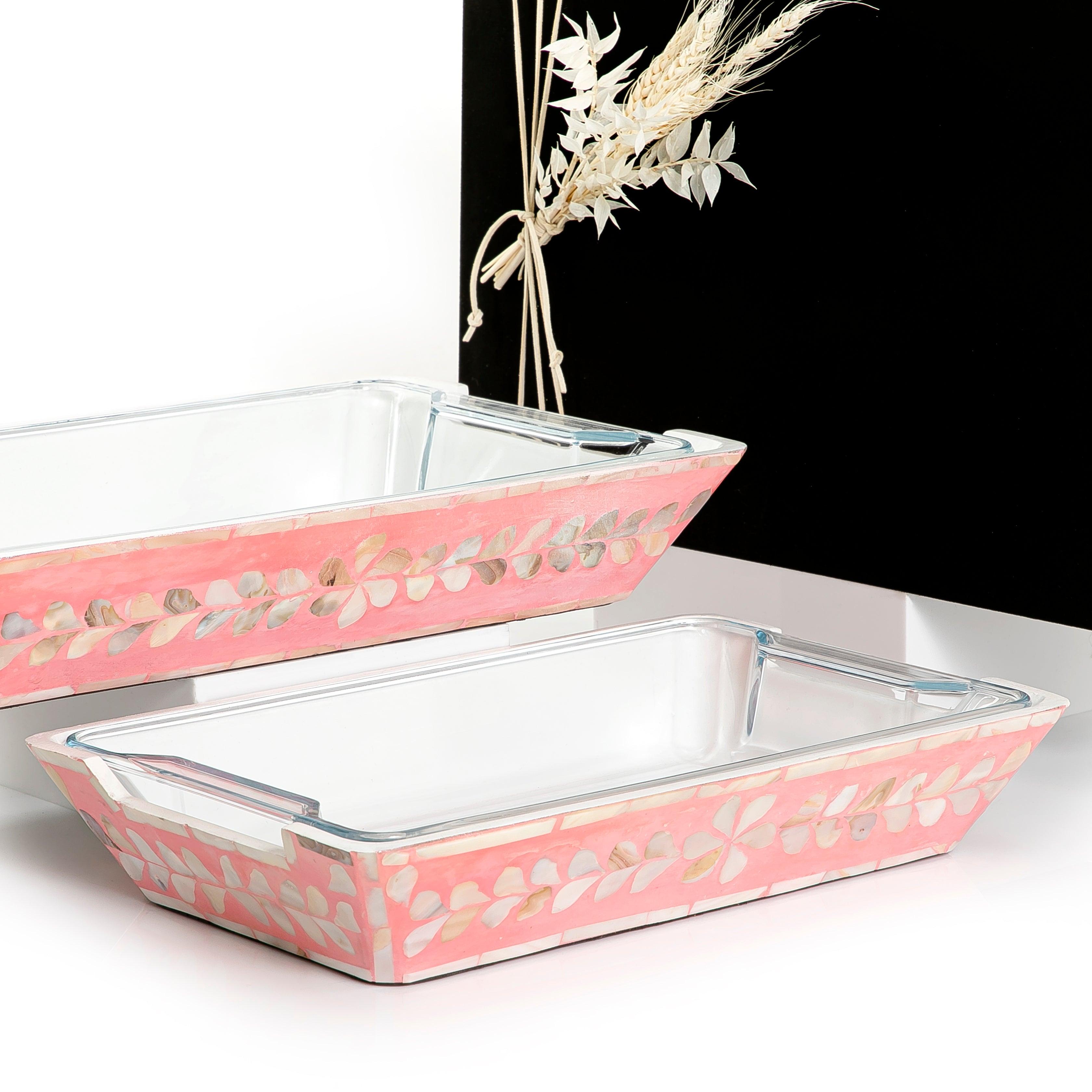 Set of 2 mother of pearl bowls with glass and gift box - CASCADES