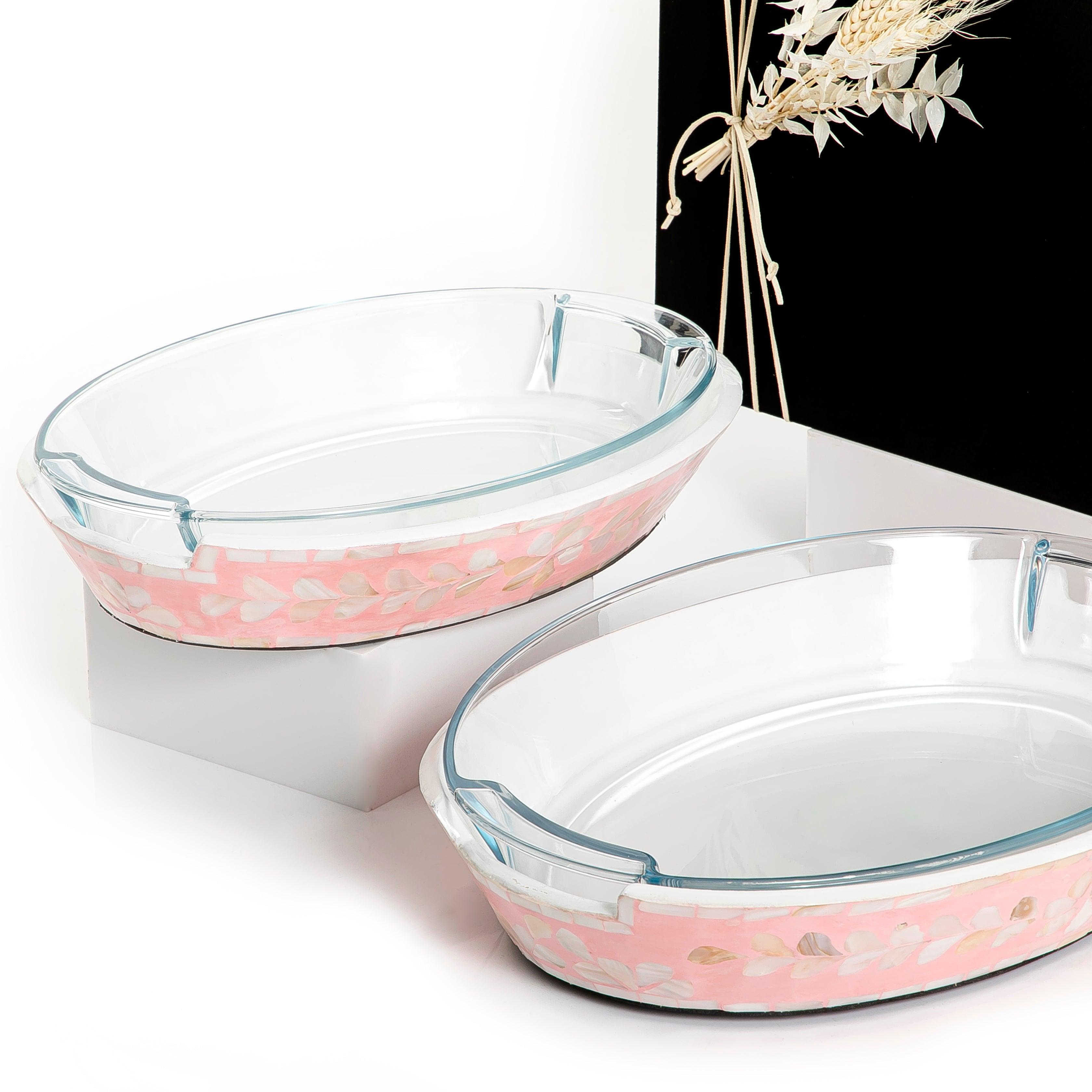 Set of 2 mother of pearl with glass - CASCADES