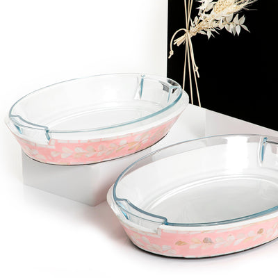 Set of 2 mother of pearl with glass - CASCADES