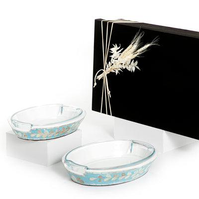 Set of 2 mother of pearl with glass - CASCADES