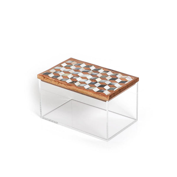 Acrylic box with wooden cover - CASCADES