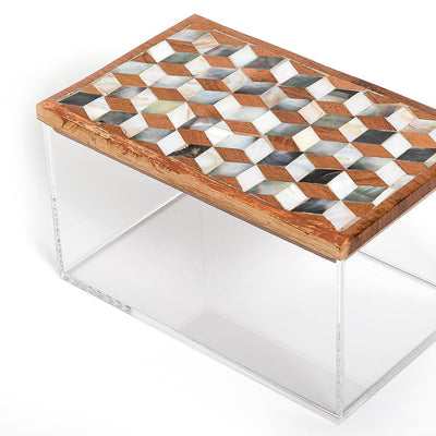 Acrylic box with wooden cover - CASCADES