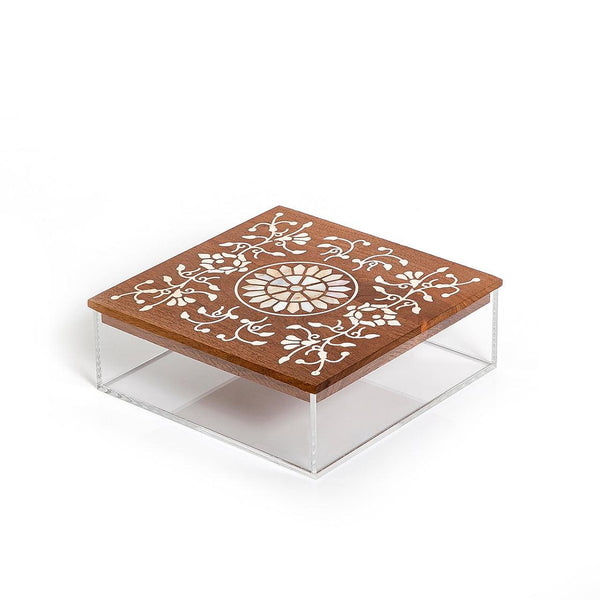 Acrylic box with wooden cover - CASCADES