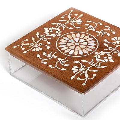 Acrylic box with wooden cover - CASCADES