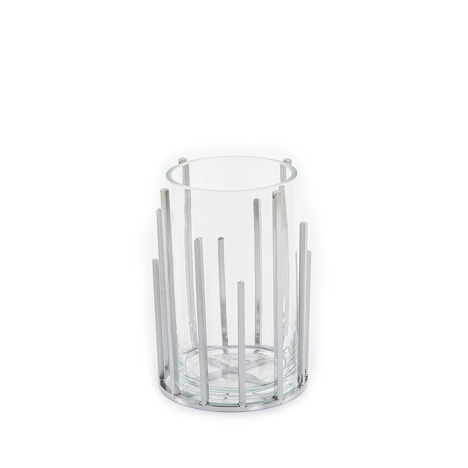 Glass and metal vase - CASCADES
