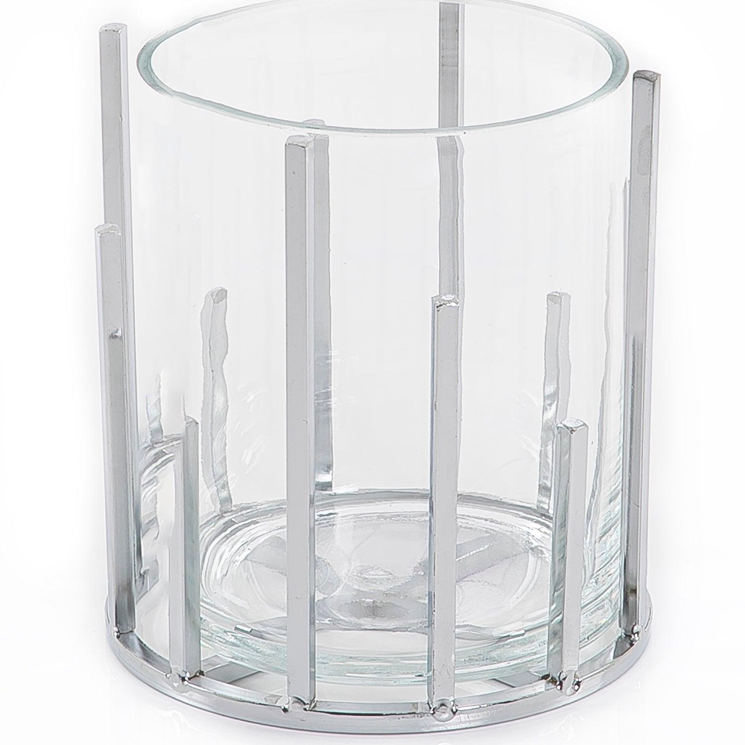 Glass and metal vase - CASCADES