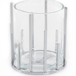 Glass and metal vase - CASCADES