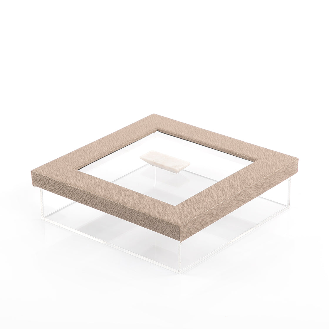 صندوق اكريليك بغطاء جلد