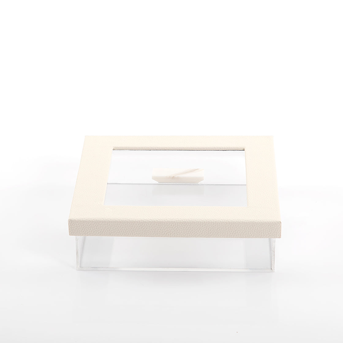 صندوق اكريليك بغطاء جلد