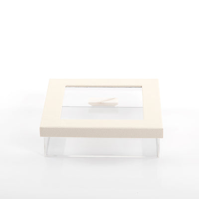 Acrylic box with leather cover
