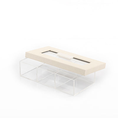 صندوق اكريليك بغطاء جلد