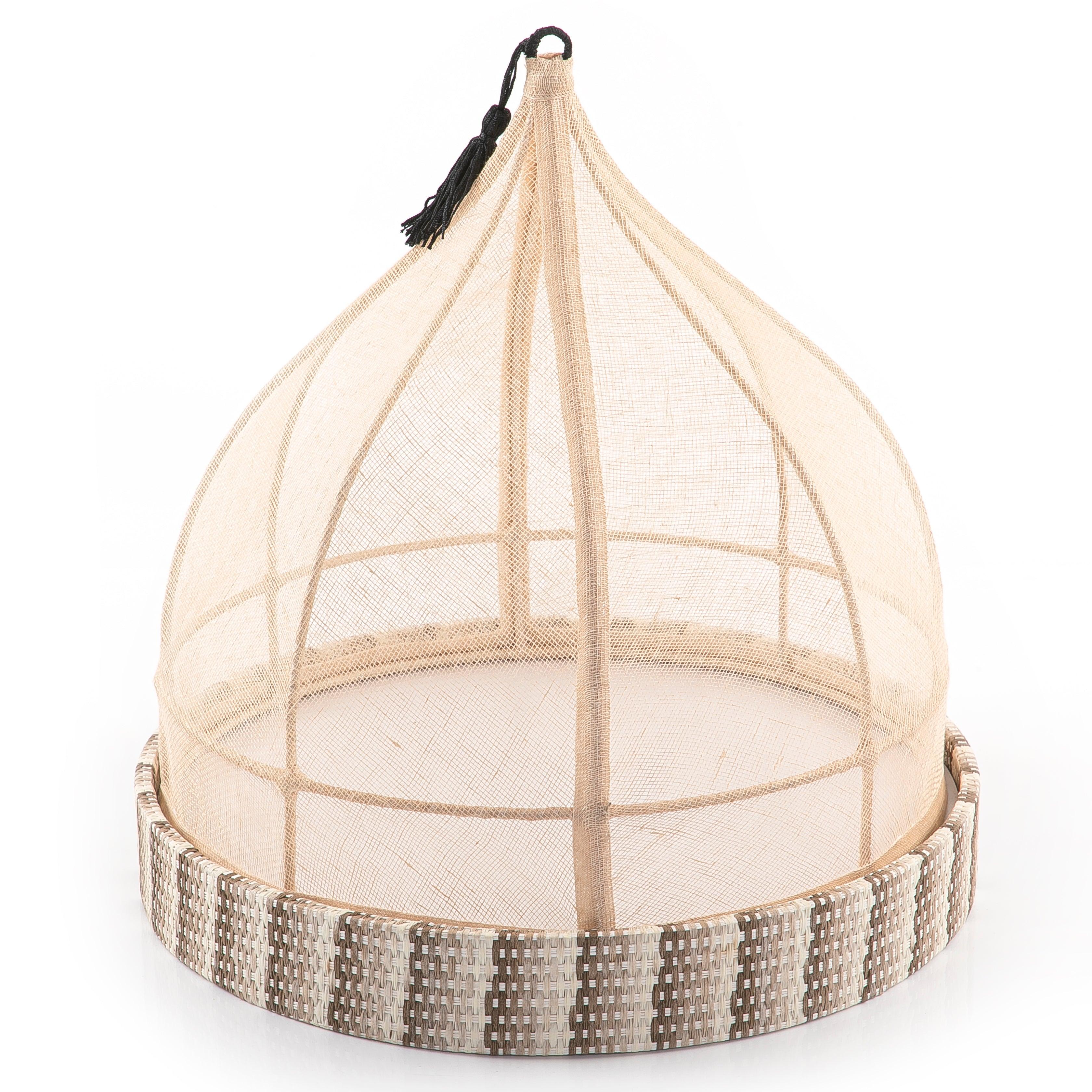 Linen cover with rattan base - CASCADES