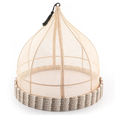 Linen cover with rattan base - CASCADES