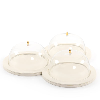 طبق جلد بأغطيه زجاجيه