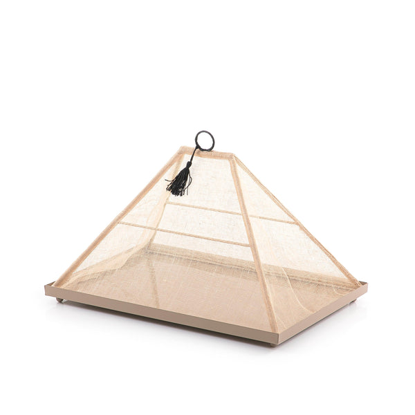 Foldable rattan cover with metal tray - CASCADES