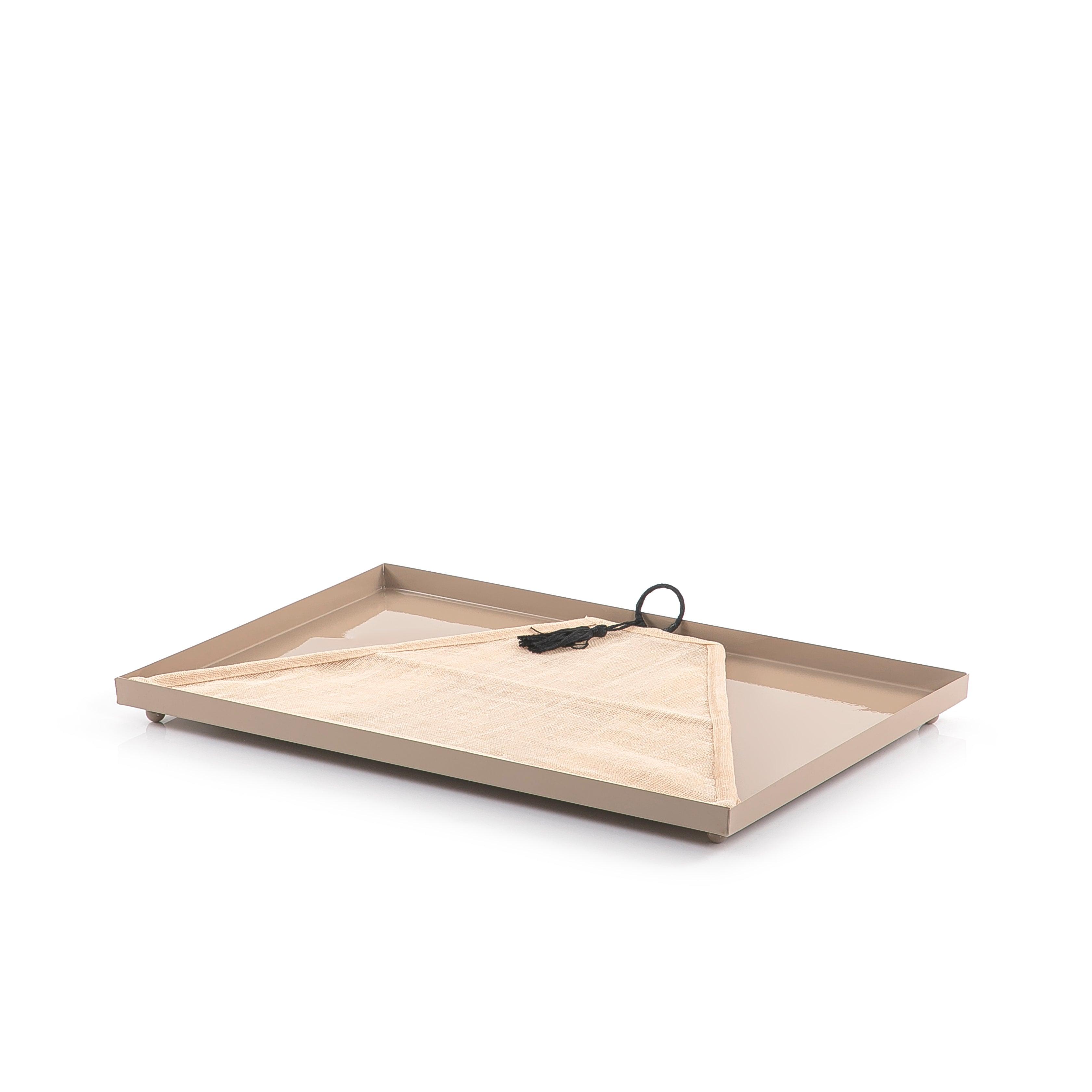 Foldable rattan cover with metal tray - CASCADES