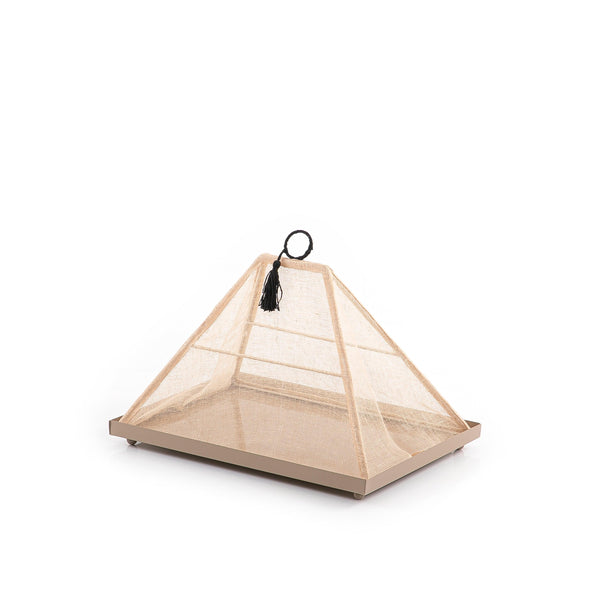 Foldable rattan cover with metal tray - CASCADES