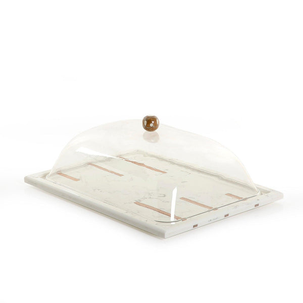 Marble tray with acrylic cover - CASCADES