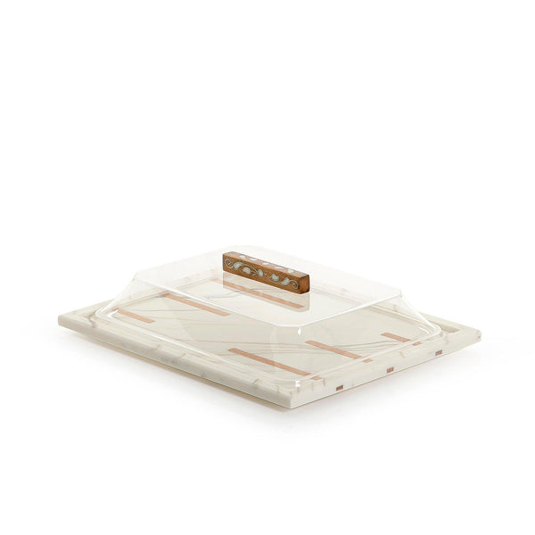 Marble tray with acrylic cover - CASCADES