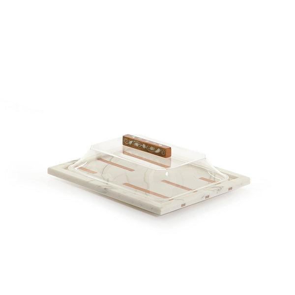 Marble tray with acrylic cover - CASCADES