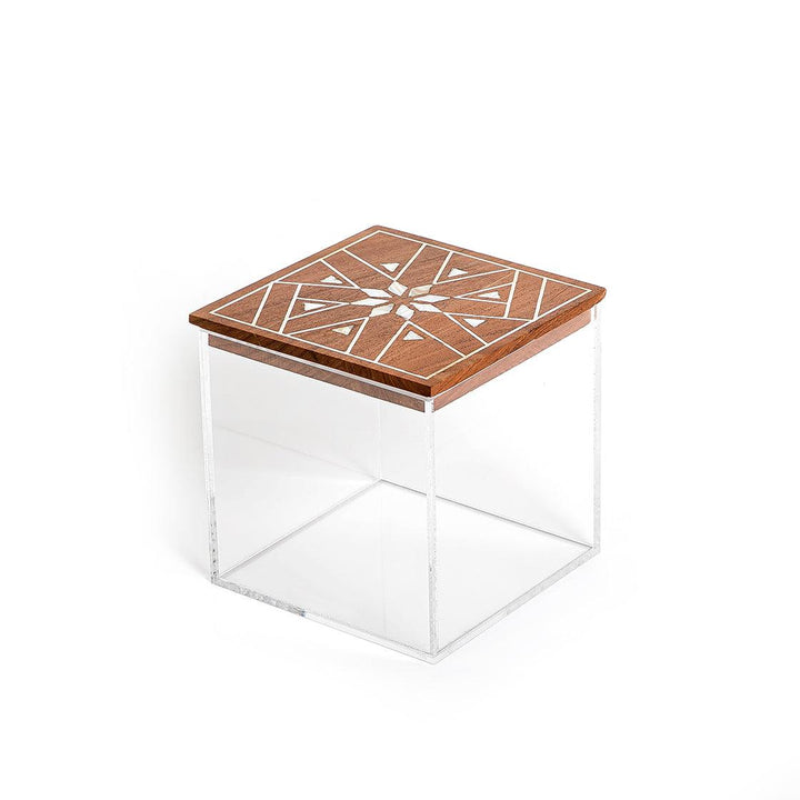 Acrylic box with wooden cover - CASCADES