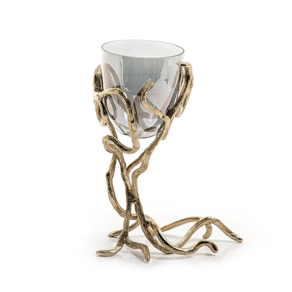 Candle holder with glass bowl - CASCADES