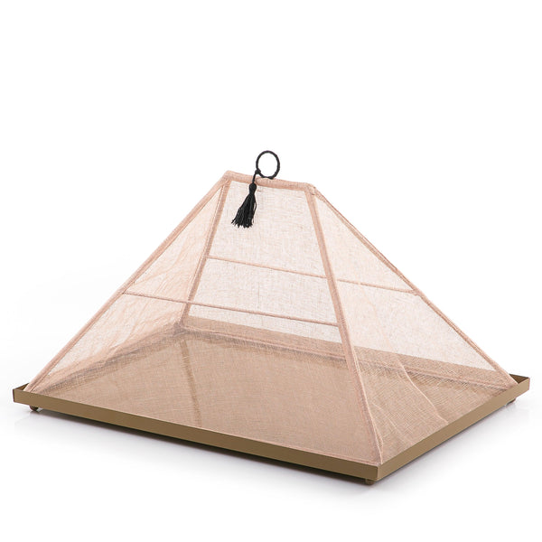 Foldable rattan cover with metal tray - CASCADES