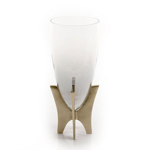 Glass and metal vase large size - CASCADES