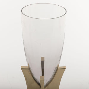 Glass and metal vase small size - CASCADES