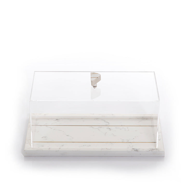 Marble trays with acrylic cover - CASCADES