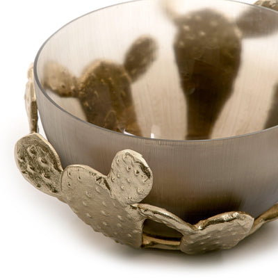 Metal and glass bowl large size - CASCADES