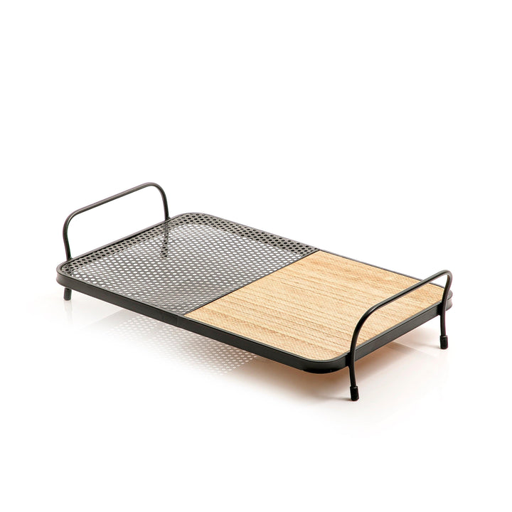 Metal and wood tray medium size - CASCADES