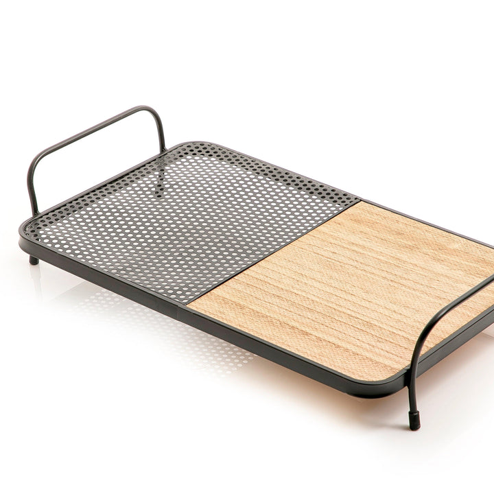 Metal and wood tray medium size - CASCADES