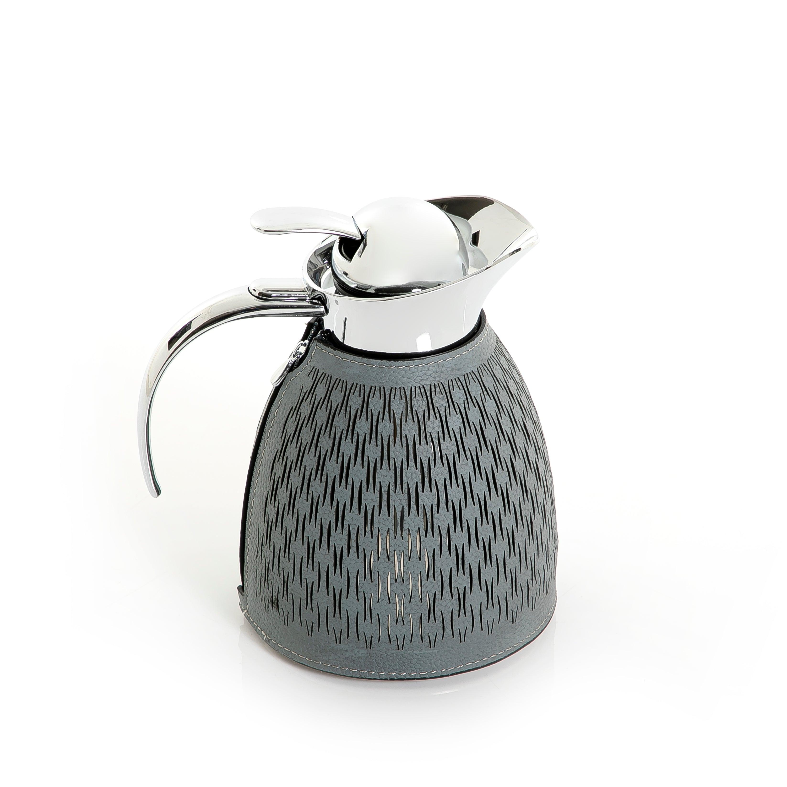 Metal thermos with leather cover - CASCADES