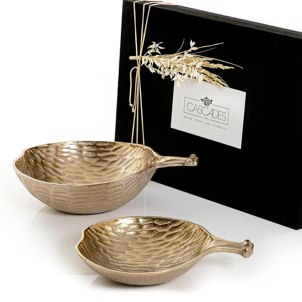 Set of 2 metal bowl with gift box - CASCADES