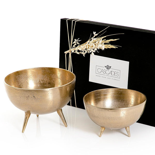 Set of 2 metal bowls with gift box - CASCADES