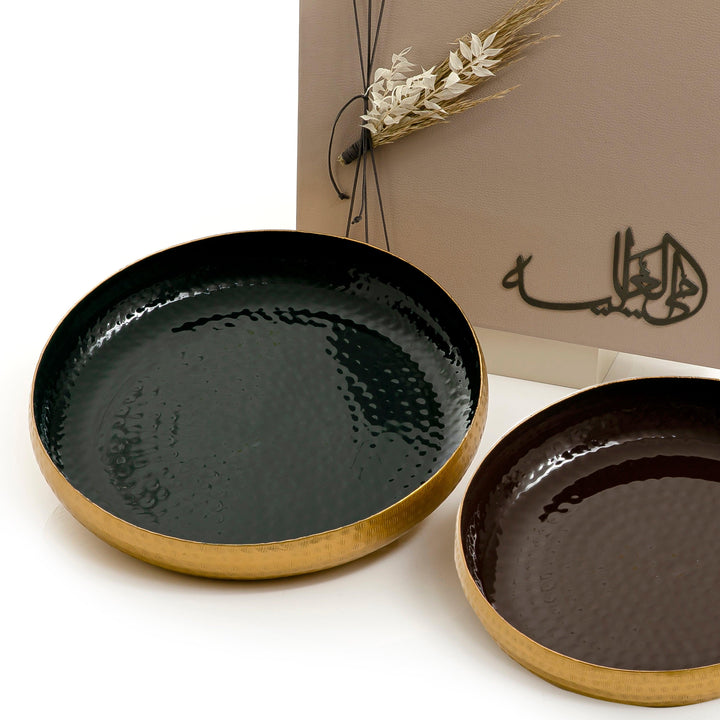 Set of 2 metal Plates with gift box - CASCADES